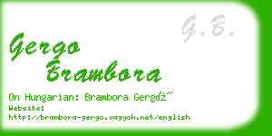 gergo brambora business card